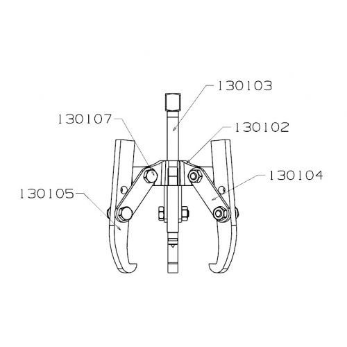 EXTRACTOR FORZA SERIE 1300T0 MECÁNICO DE 3 PATAS